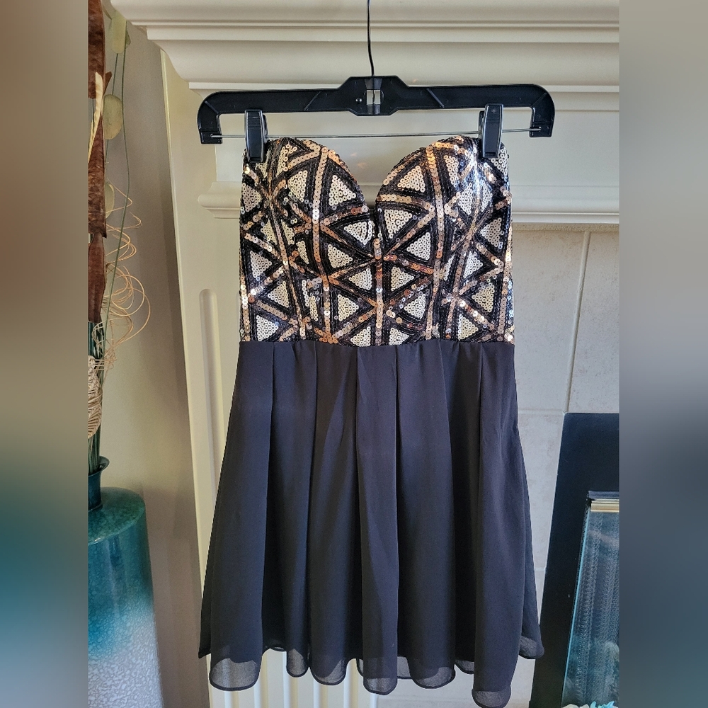 Strapless Sequin Dress